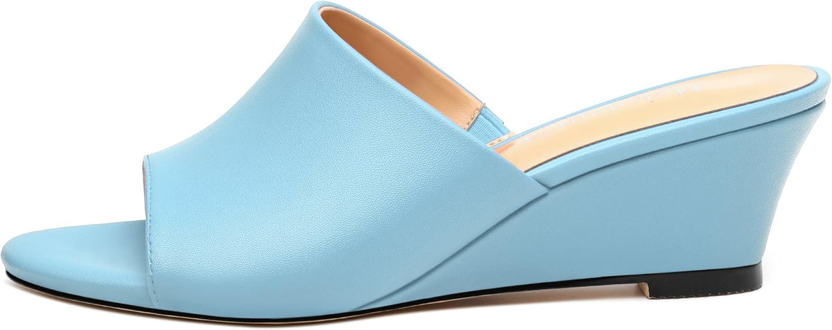 Wedge Sandals for Women Open Toe Wedge Heels Womens Matte High Heel Sandal - Image 2