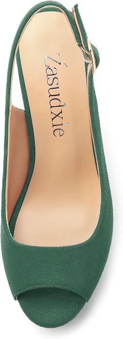 Womens Wedge Platform Sandals Peep Open Toe Slingback Buckle High Heel Dress - Image 3