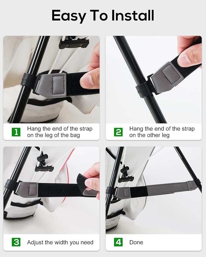 Big Teeth Golf Bag Accessories Leg Leather Strap, Stabilizer Strap, Equipment - Image 4