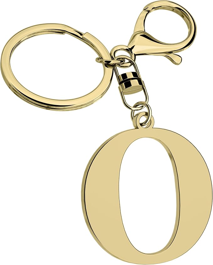 Stainless Steel Gold Letter A-Z Keychain by Suweibuke
