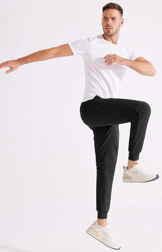 Libin Men's Golf Pants Joggers Lightweight 3 Pockets Slim Fit Soft Stretchy - Image 6