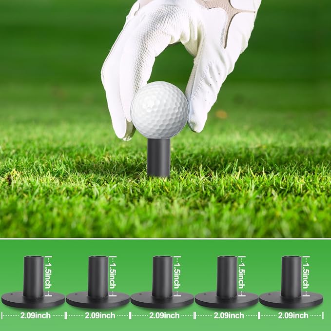 Rubber Golf Tees for Mats Adjustable Height Golf Simulator Tees, Indoor Outdoor - Image 2