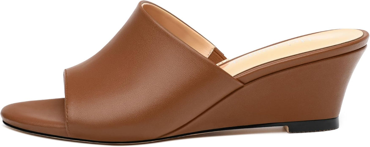 Wedge Sandals for Women Open Toe Wedge Heels Womens Matte High Heel Sandal - Image 2