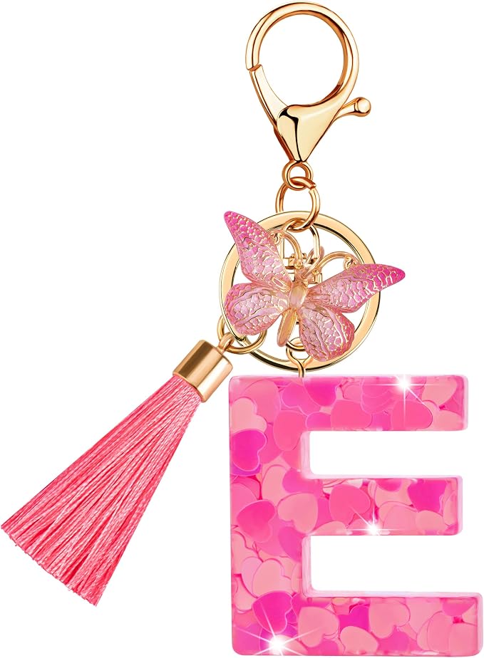 Suweibuke Colourful Cute Initial Letter Keychains by Suweibuke