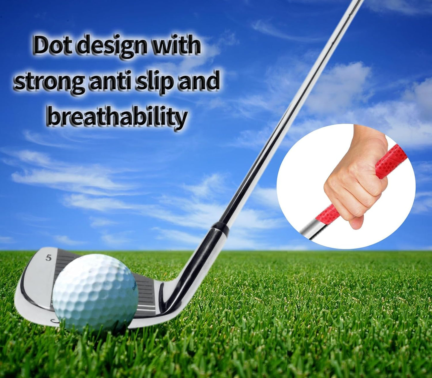 2 Pack Golf Grip Wrapping Tape, Quick Replacement with New Grip, Red Wrapped Golf Grip Strap for Golf Club Grips