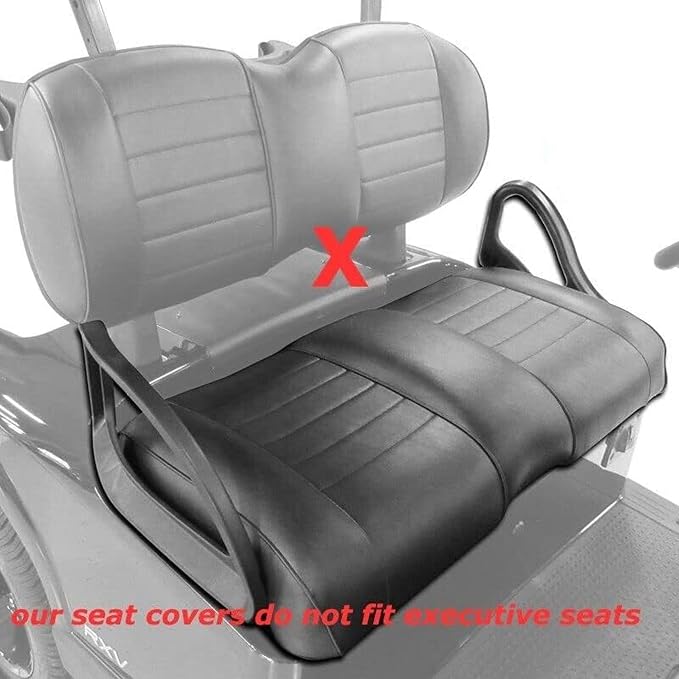 Huskey Parts Company 4PCS Charcoal Gray Golf Cart Seat Covers Diamond Stitching - Image 7