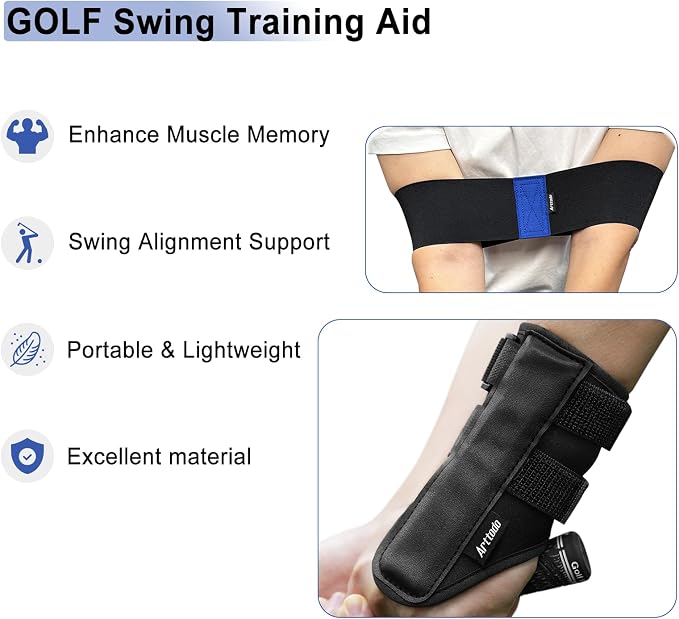 Golf Training Kit with Arm Band & Wrist Strap, Golf Swing Training Aid to - Image 4