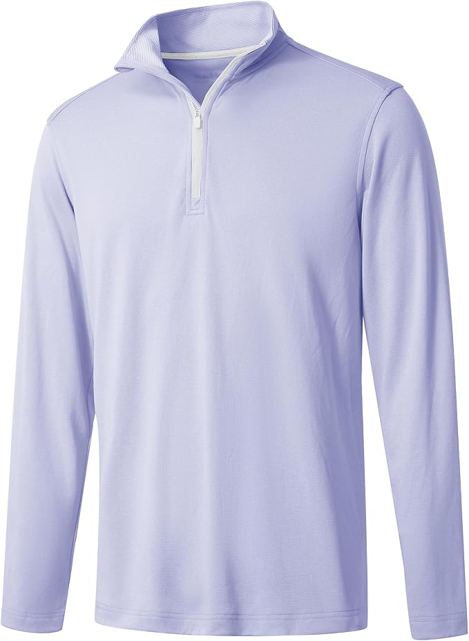M MAELREG Quarter Zip Golf Pullover Men Dry Fit Long Sleeve Performance Wicking by MAELREG