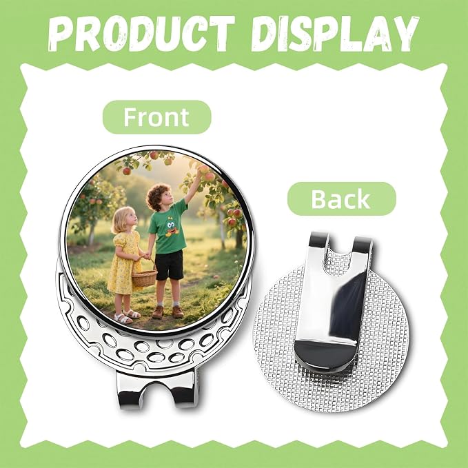 Custom Golf Ball Marker with Magnetic Hat Clip, Personalized Golf Ball Marker - Image 4