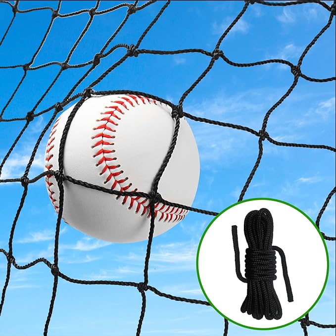 Baseball Softball Backstop Nets, Heavy Duty Sports Netting Barrier #18 Baseball by Wiseek