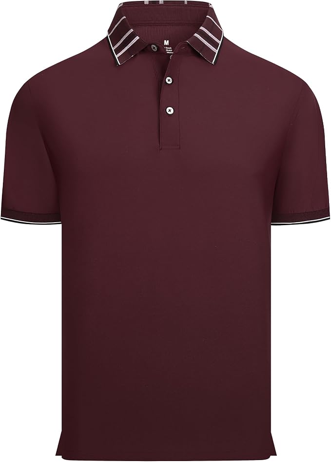Alex Vando Mens Golf Shirts Moisture Wicking Quick-Dry Short Sleeve Fashion by AlexVando