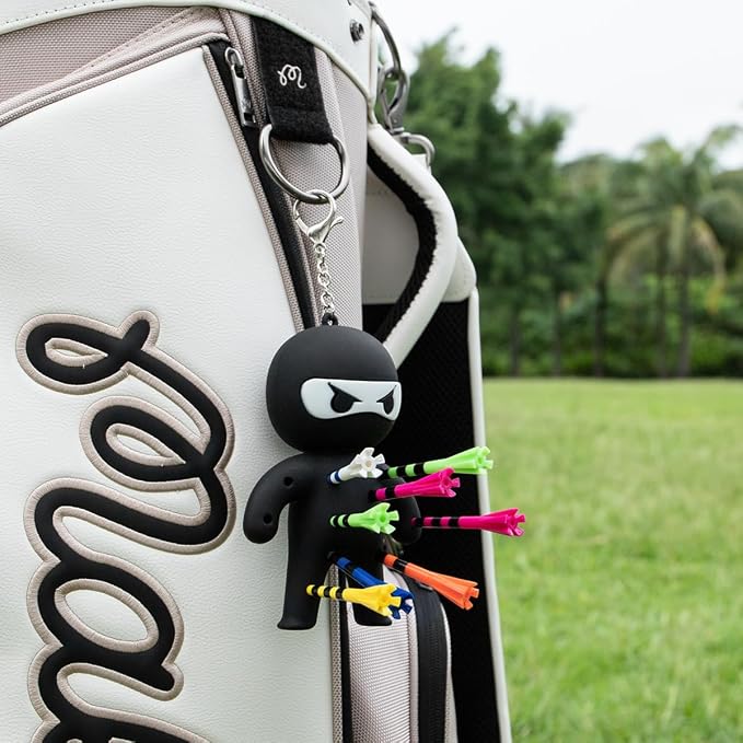 Golf Tee Holder, Ninja Portable Funny Golf Tees Holder Keychain Golf Gift Golf - Image 2