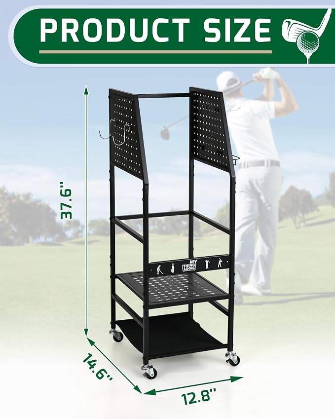 Mythinglogic Golf Bag Storage Organizer, Extra Large Golf Storage Stand - Image 6