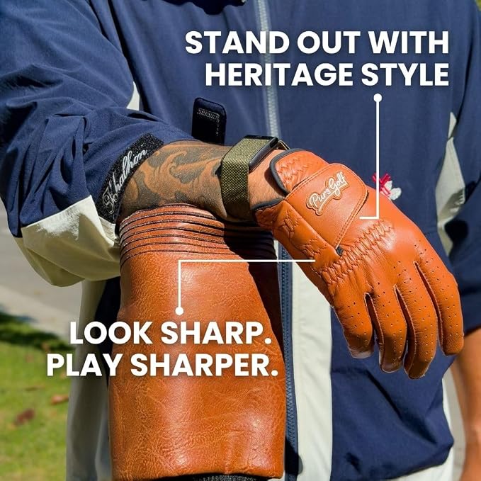 PUR3 Cabretta Leather Golf Gloves Men | 2 Pack Heritage Collection | Includes - Image 6