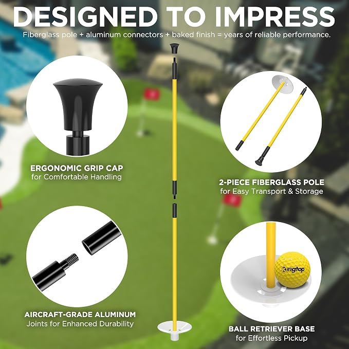 KINGTOP Golf Flagstick Mini, Putting Green Flag - Image 5