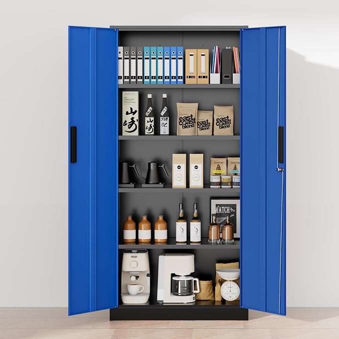 Greenvelly Metal Garage Storage Cabinet, Tall Cabinets - Image 7