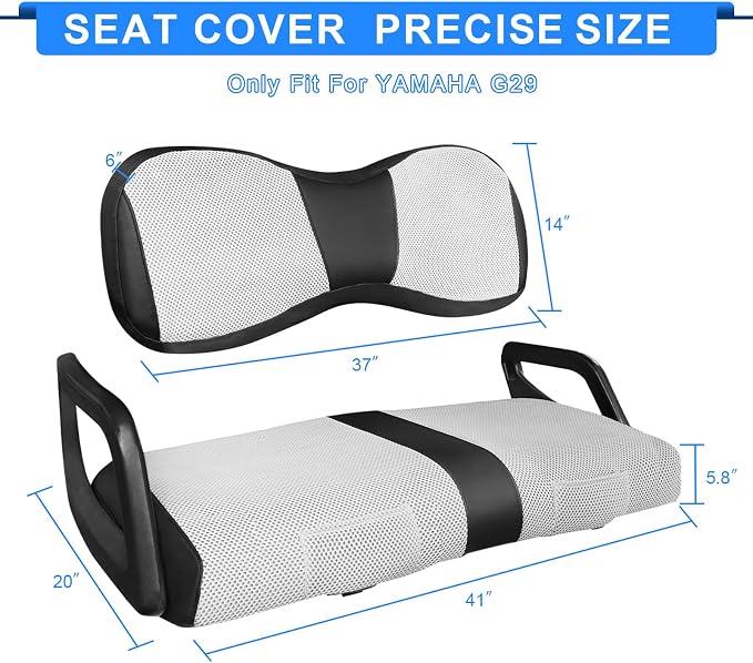 iLSKW Golf Cart Seat Covers for Yamaha G29 Seat Cover OEM Front, Breathable - Image 3