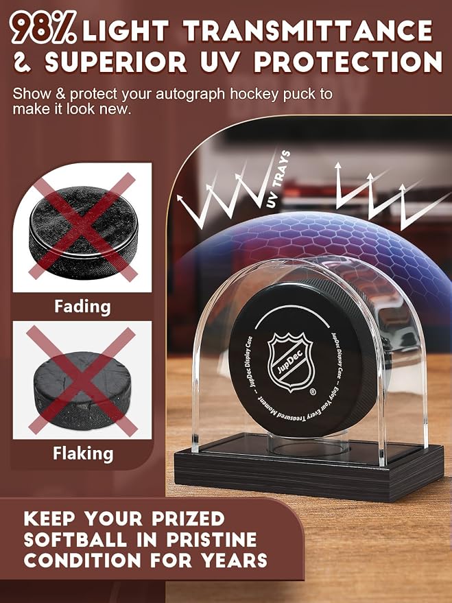 Hockey Puck Display case Acrylic Black - Image 3