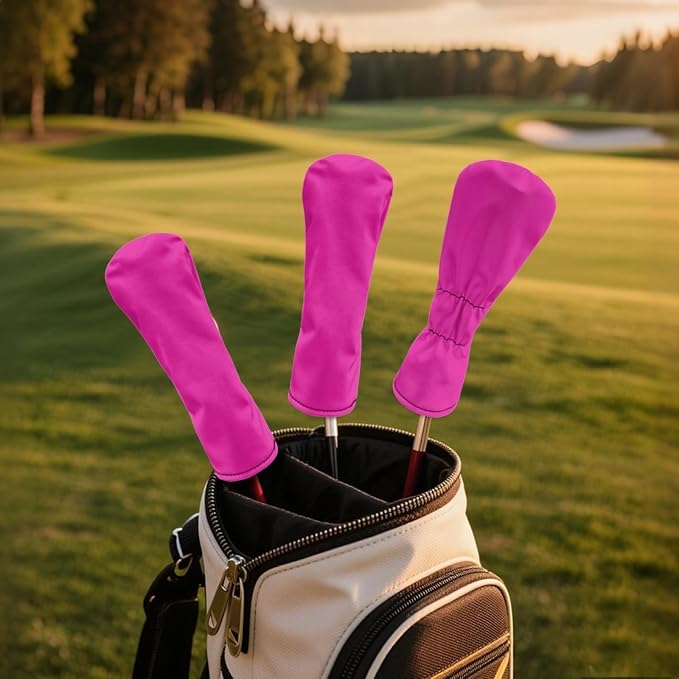 Golf Club Head Covers for Club Protective, Waterproof PU Leather Driver Fairway - Image 3