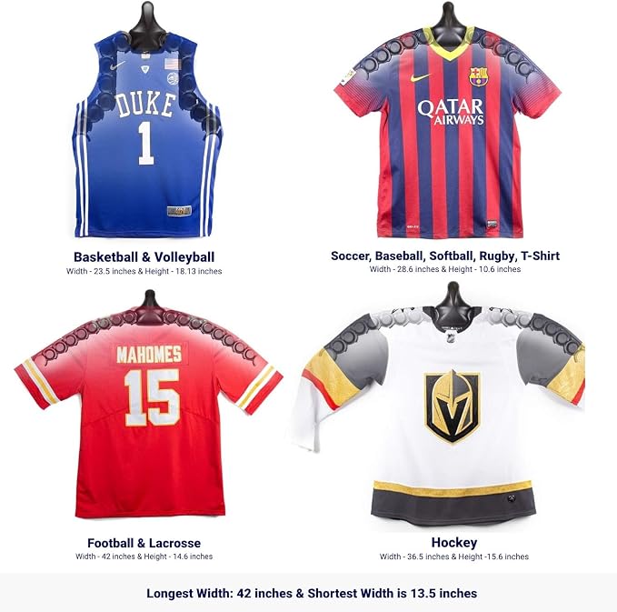 JerseyGenius Adjustable Jersey Display | Shapes to Fit Any Sports Jersey | - Image 2