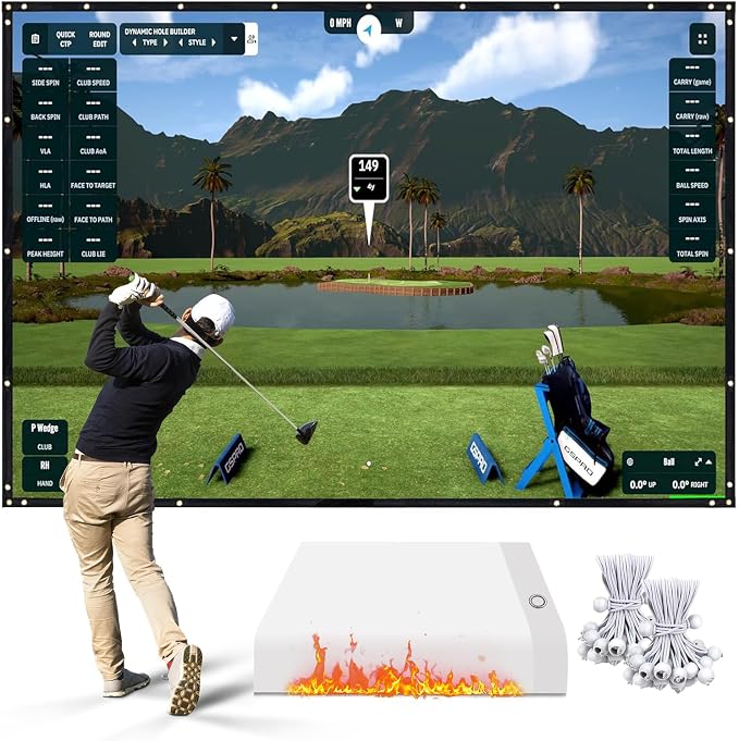 Fireproof Golf Simulator Impact Screen by Home