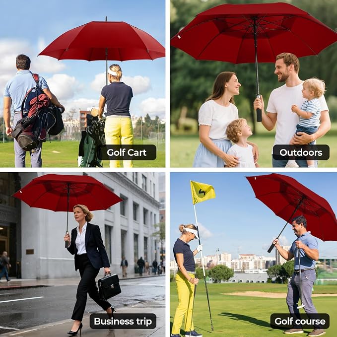 LLanxiry Automatic Open Golf Umbrella 54/62/68/72 Inch, Extra Large Windproof - Image 7
