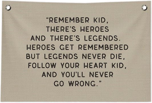 Inspirational Nursery Wall Decor, Boy Nursery Decor Canvas Banner, Motivational Hanging Banner Flag Wall Art Decor for Kids Boys Room Bedroom Playroom, 20x30 in