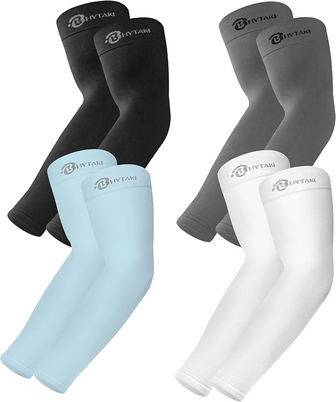 BHYTAKI UV Sun Protection Arm Sleeves, UPF 50 Sports Cooling Arm Compression by BHYTAKI