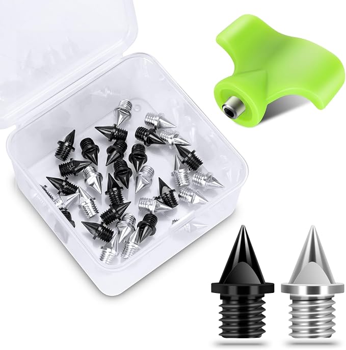 1/4 Inch Carbon Steel Track Spikes, 32 Pieces Lighter Weight Spikes Track Shoes by LejofDirect