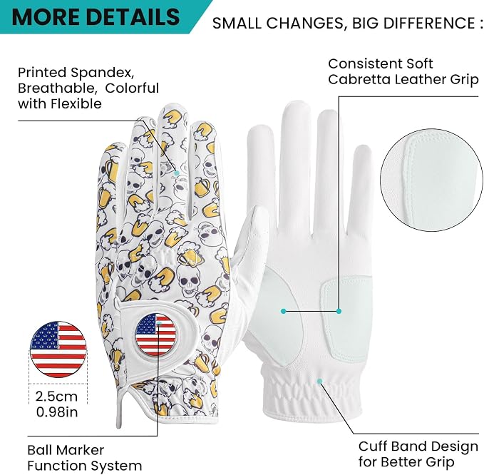 FINGER TEN Golf Gloves Men Right Handed Golfer Left Hand - Image 2