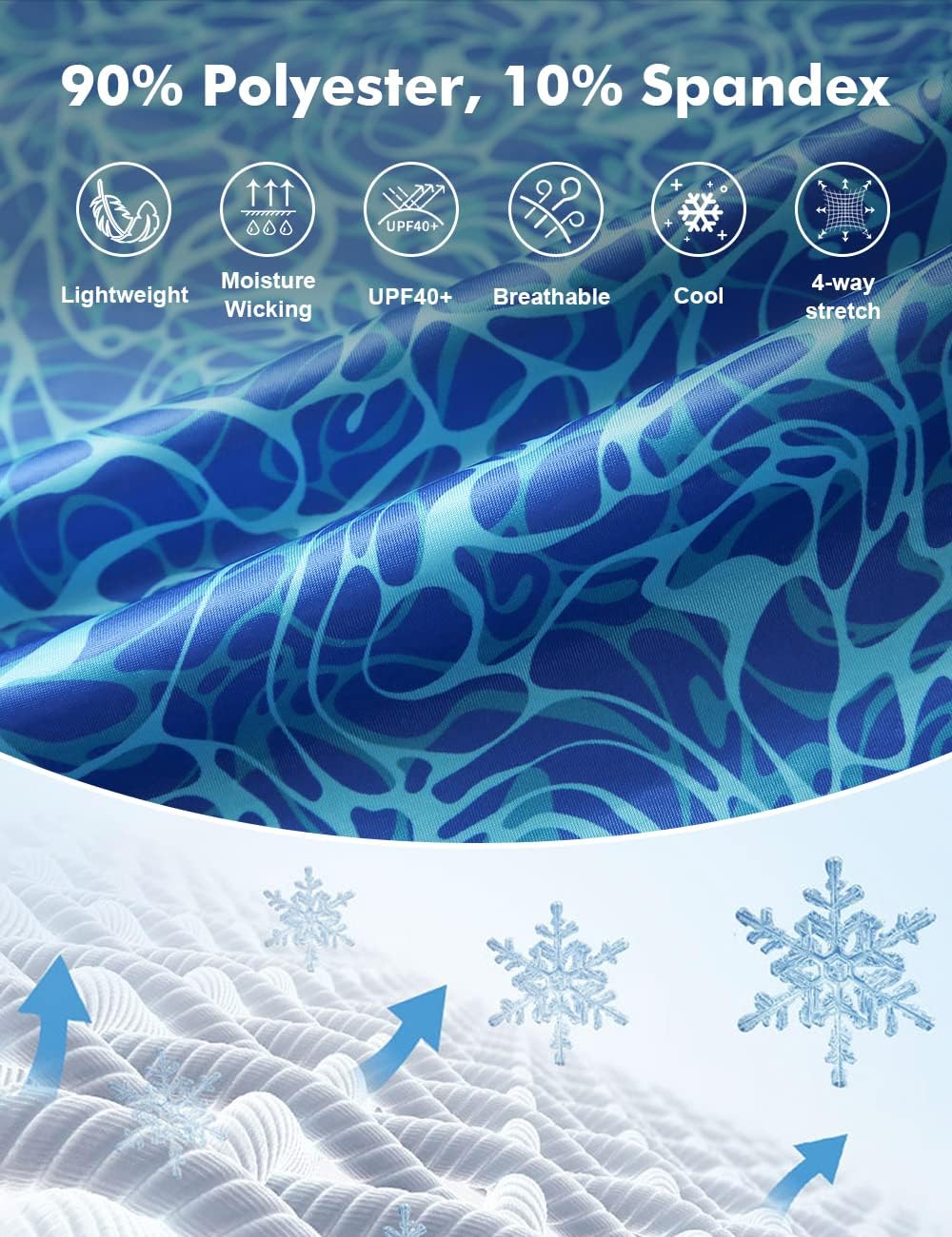 Hodaweisolp Golf Shirts for Men Dry Fit Print Moisture Wicking Performance Short Sleeve Polo Shirt