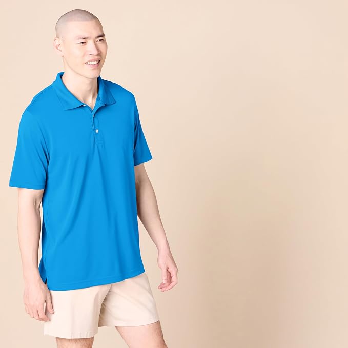 Amazon Essentials Mens Golf Polo Shirt, Moisture-Wicking Quick Dry, Short Sleeve - Image 2