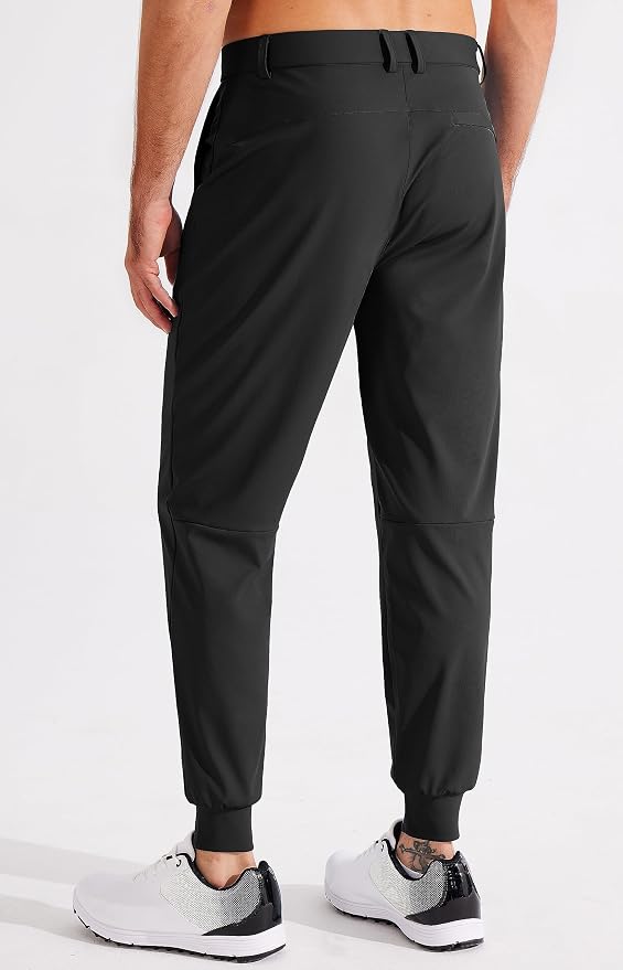 Libin Men's Golf Pants Joggers Lightweight 3 Pockets Slim Fit Soft Stretchy - Image 2