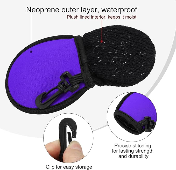 PATIKIL Golf Ball Washer Pouch, Portable Golf Balls Cleaner Pocket Bag - Image 3