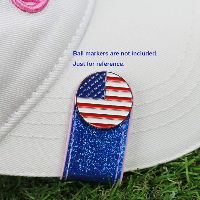 Glitering PVC Golf Hat Clip 2 PCS - Image 2