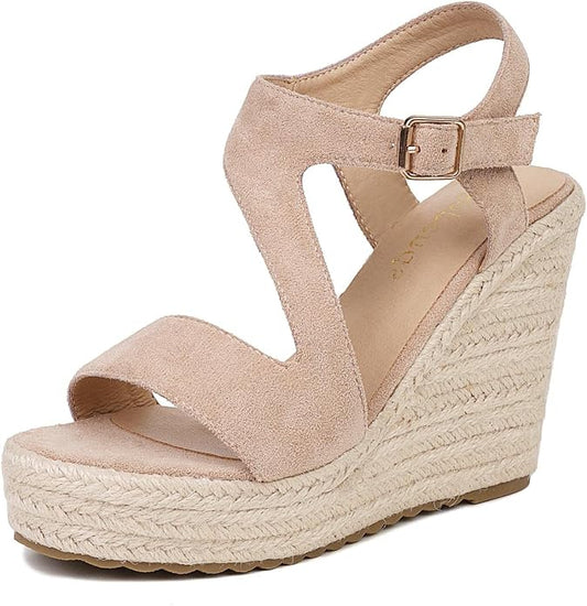 Women's Wedge Sandals, Espadrille Platform Summer Sandals, Wedge Ankle Strap by Sopends