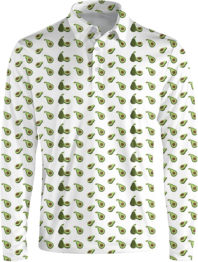 Men's Long Sleeve Golf Shirt Quick Dry 3 Button Work Fishing Outdoor Casual - Image 3