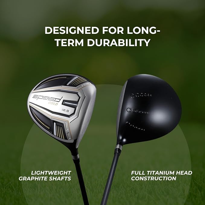 Titanium Driver Golf Club, Loft Lightweight Graphite Shaft, Oversized Sweet Spot - Image 2