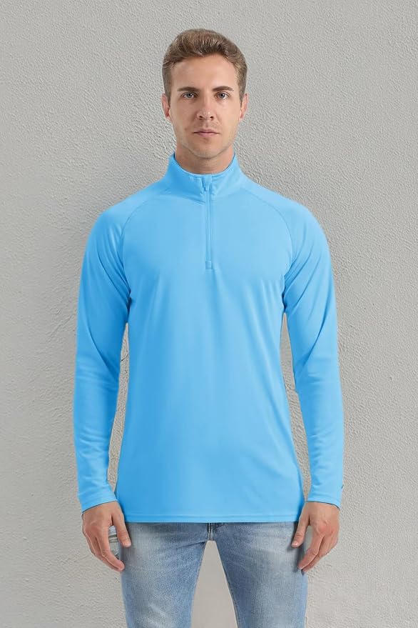 Boladeci Men's UPF 50+ Sun Shirts 1/4 Zip Long Sleeve SPF UV Protection - Image 8