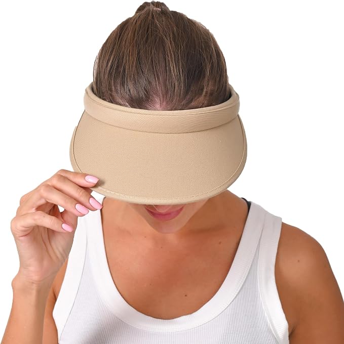 2 Pack Sun Visor Hats Women Men Clip On Wide Brim Visors Hat Outdoor Sports - Image 6