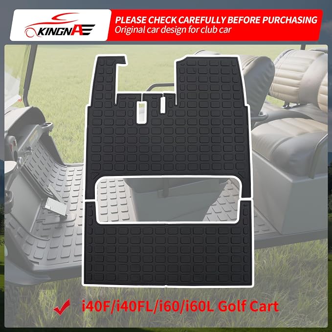 Floor Mats Compatible with i40F/i40FL/i60/i60L Golf Cart TPE All Weather 1st - Image 6