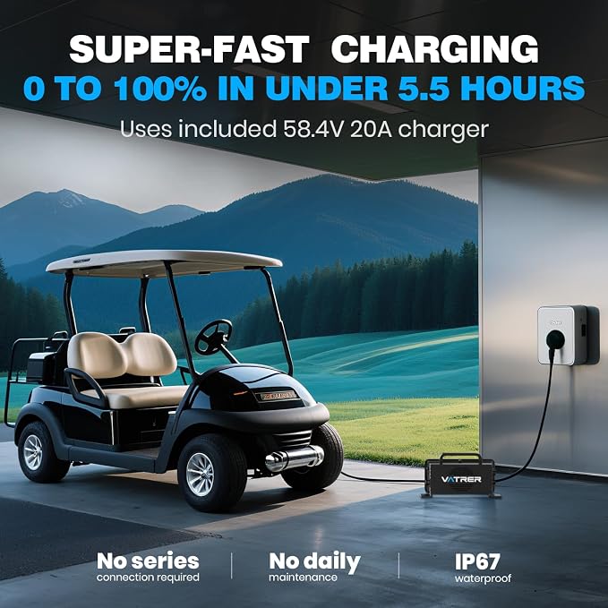 48V 105Ah Mini Lithium Golf Cart Battery, Built-in 200A BMS, - Image 6