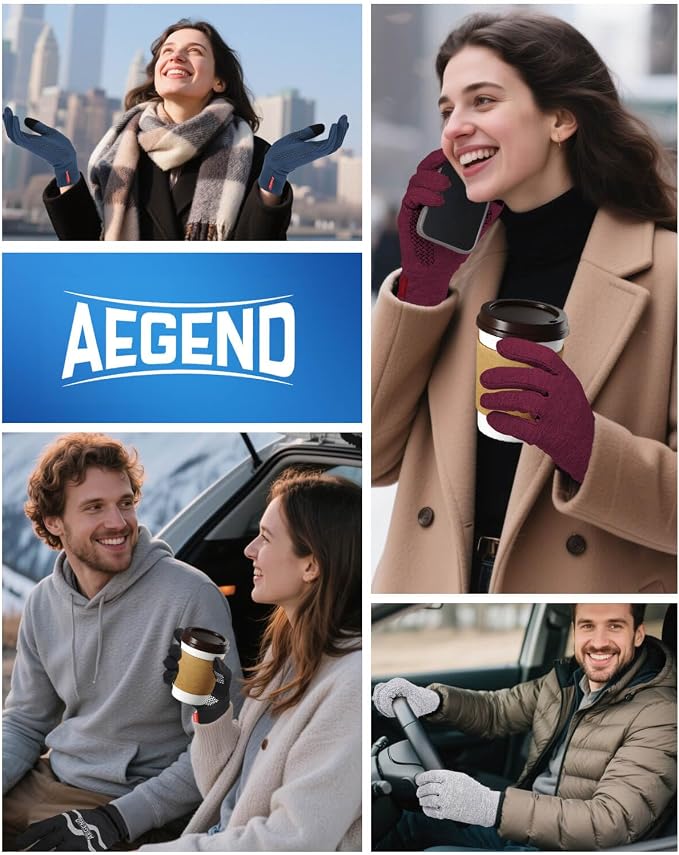 Aegend Lightweight Winter Gloves - Image 9