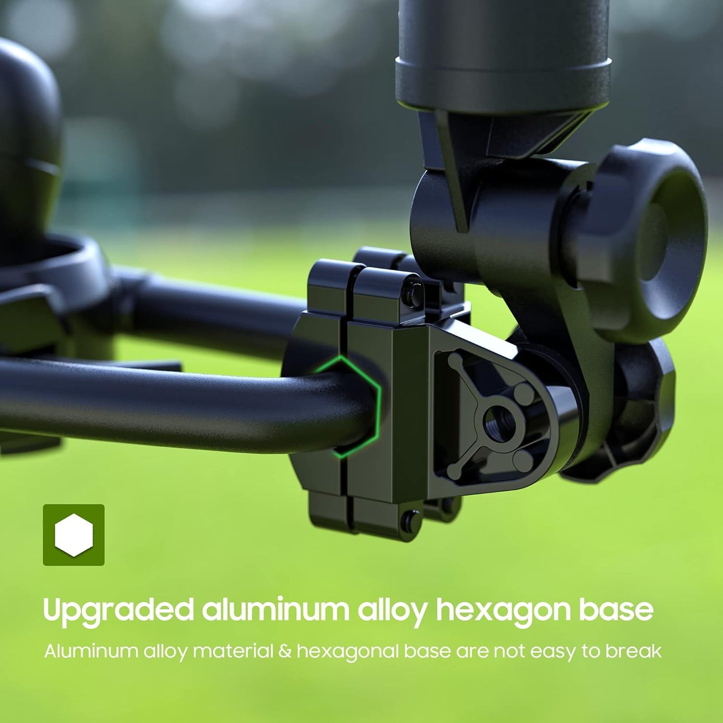 10L0L Heavy Duty Golf Push Cart Umbrella Holder, Aluminium Alloy Base Super Strong Windproof, Universal Umbrella Stand for Mobility Scooter, Stroller, Wheelchair, Beach Chair