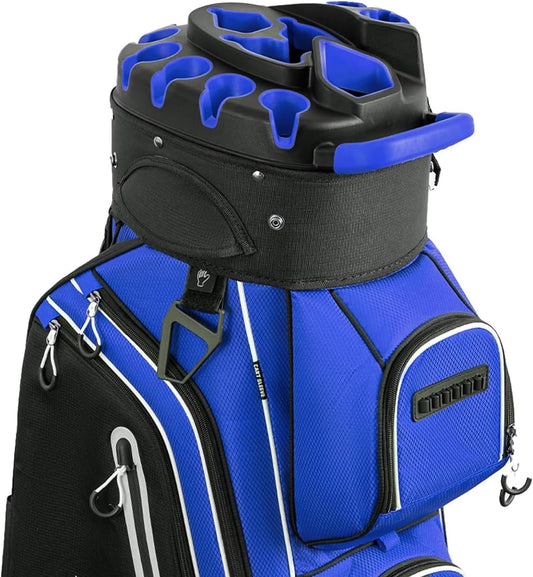 14-Way Golf Cart Bag Pro with Full Length Divider Top, Golf Bag for Men with Handles and Rain Cover