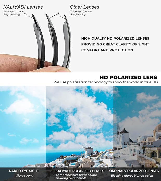 KALIYADI Polarized Sunglasses for Men and Women, Mens Sun Glasses - Image 6