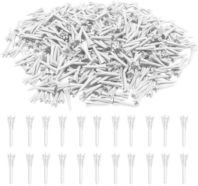 Golf Tees Plastic 1 1/2 inch Value 300 600 Pack, Upgrade More Unbreakable Bulk by AmySport