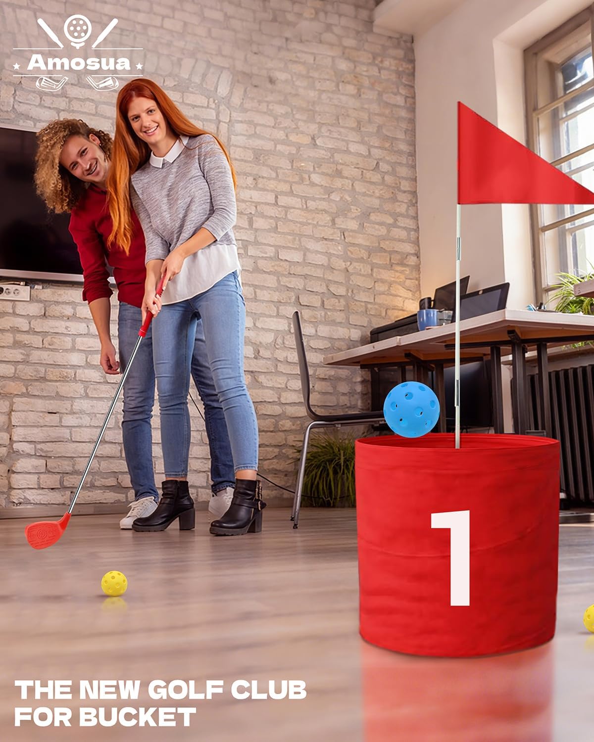 2-Pack Club Golf for Backyard Outdoor Golf with Lightweight Shaft – Play Golf Chipping Game in Parks, Yards, Grass – Ideal for Plastic & Foam Balls – Fun for All Ages