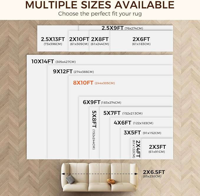 BAGAIL BASICS 8 x 10 FT Rug Pad Gripper - Image 6