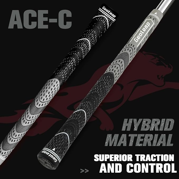Geoleap Golf Grips Set of 13- Cord Rubber Compound Material, Hybrid Golf Club - Image 2